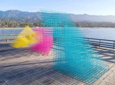 美國海邊朦朧的裝置藝術 色彩與建筑美學的完美融合